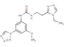 N-[2-(4-ethyl-4H-1,2,4-triazol-3-yl)ethyl]-N'-[3-methoxy-5-(1H-tetrazol-1-yl)phenyl]urea