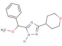 5-[methoxy(phenyl)methyl]-3-(tetrahydro-2H-pyran-4-yl)-1H-1,2,4-triazole