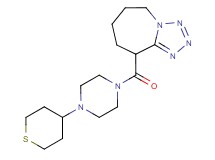 9-{[4-(tetrahydro-2H-thiopyran-4-yl)piperazin-1-yl]carbonyl}-6,7,8,9-tetrahydro-5H-tetrazolo[1,5-a]azepine