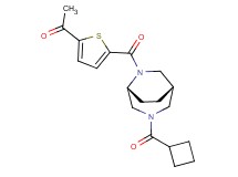 1-(5-{[(1S*,5R*)-3-(cyclobutylcarbonyl)-3,6-diazabicyclo[3.2.2]non-6-yl]carbonyl}-2-thienyl)ethanone