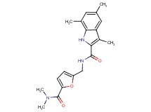 N-({5-[(dimethylamino)carbonyl]-2-furyl}methyl)-3,5,7-trimethyl-1H-indole-2-carboxamide