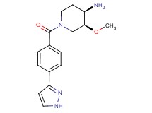 (3S*,4R*)-3-methoxy-1-[4-(1H-pyrazol-3-yl)benzoyl]piperidin-4-amine