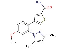 4-[2-(3,5-dimethyl-1H-pyrazol-1-yl)-4-methoxyphenyl]thiophene-2-carboxamide