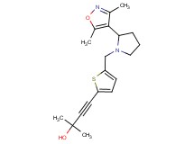 4-(5-{[2-(3,5-dimethylisoxazol-4-yl)pyrrolidin-1-yl]methyl}-2-thienyl)-2-methylbut-3-yn-2-ol