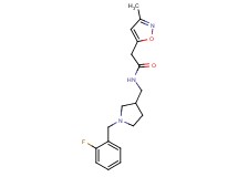 N-{[1-(2-fluorobenzyl)pyrrolidin-3-yl]methyl}-2-(3-methylisoxazol-5-yl)acetamide