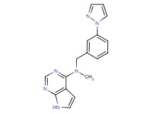 N-methyl-N-[3-(1H-pyrazol-1-yl)benzyl]-7H-pyrrolo[2,3-d]pyrimidin-4-amine