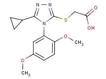 {[5-cyclopropyl-4-(2,5-dimethoxyphenyl)-4H-1,2,4-triazol-3-yl]thio}acetic acid