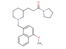1-[(4-methoxy-1-naphthyl)methyl]-3-[3-oxo-3-(1-pyrrolidinyl)propyl]piperidine