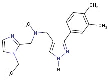 1-[3-(3,4-dimethylphenyl)-1H-pyrazol-4-yl]-N-[(1-ethyl-1H-imidazol-2-yl)methyl]-N-methylmethanamine