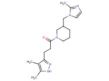 1-[3-(4,5-dimethyl-1H-pyrazol-3-yl)propanoyl]-3-[(2-methyl-1H-imidazol-1-yl)methyl]piperidine