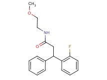 3-(2-fluorophenyl)-N-(2-methoxyethyl)-3-phenylpropanamide