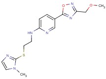 5-[3-(methoxymethyl)-1,2,4-oxadiazol-5-yl]-N-{2-[(1-methyl-1H-imidazol-2-yl)thio]ethyl}-2-pyridinamine