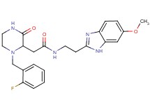 2-[1-(2-fluorobenzyl)-3-oxo-2-piperazinyl]-N-[2-(6-methoxy-1H-benzimidazol-2-yl)ethyl]acetamide