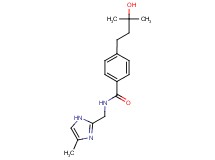 4-(3-hydroxy-3-methylbutyl)-N-[(4-methyl-1H-imidazol-2-yl)methyl]benzamide