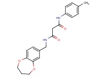 N-(3,4-dihydro-2H-1,5-benzodioxepin-7-ylmethyl)-N'-(4-methylphenyl)malonamide