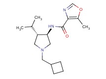 N-[rel-(3R,4S)-1-(cyclobutylmethyl)-4-isopropyl-3-pyrrolidinyl]-5-methyl-1,3-oxazole-4-carboxamide hydrochloride