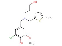 2-chloro-4-({(3-hydroxypropyl)[(5-methyl-2-thienyl)methyl]amino}methyl)-6-methoxyphenol