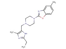 2-{4-[(2-ethyl-4-methyl-1H-imidazol-5-yl)methyl]piperazin-1-yl}-5-methyl-1,3-benzoxazole