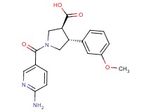 (3S*,4R*)-1-[(6-aminopyridin-3-yl)carbonyl]-4-(3-methoxyphenyl)pyrrolidine-3-carboxylic acid