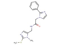 N-{[1-methyl-2-(methylthio)-1H-imidazol-5-yl]methyl}-2-(2-phenyl-1H-imidazol-1-yl)acetamide