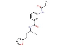 N-[3-(2-furyl)-1-methylpropyl]-3-(propionylamino)benzamide
