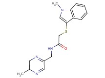 2-[(1-methyl-1H-indol-3-yl)thio]-N-[(5-methylpyrazin-2-yl)methyl]acetamide