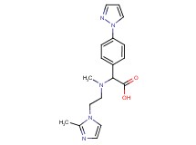 {methyl[2-(2-methyl-1H-imidazol-1-yl)ethyl]amino}[4-(1H-pyrazol-1-yl)phenyl]acetic acid