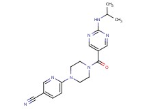 6-(4-{[2-(isopropylamino)pyrimidin-5-yl]carbonyl}piperazin-1-yl)nicotinonitrile