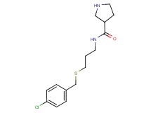 N-{3-[(4-chlorobenzyl)thio]propyl}pyrrolidine-3-carboxamide