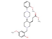 methyl 3-{(3S*,4R*)-1-(2-hydroxy-5-methoxybenzyl)-4-[4-(2-methoxyphenyl)-1-piperazinyl]-3-piperidinyl}propanoate