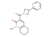 1-methyl-3-{[3-(2-pyridinyl)-1-azetidinyl]carbonyl}-5,6,7,8-tetrahydro-2(1H)-quinolinone