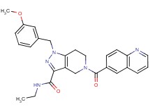 N-ethyl-1-(3-methoxybenzyl)-5-(6-quinolinylcarbonyl)-4,5,6,7-tetrahydro-1H-pyrazolo[4,3-c]pyridine-3-carboxamide