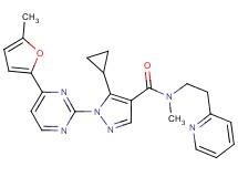 5-cyclopropyl-N-methyl-1-[4-(5-methyl-2-furyl)-2-pyrimidinyl]-N-[2-(2-pyridinyl)ethyl]-1H-pyrazole-4-carboxamide
