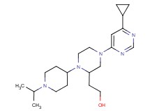 2-[4-(6-cyclopropyl-4-pyrimidinyl)-1-(1-isopropyl-4-piperidinyl)-2-piperazinyl]ethanol