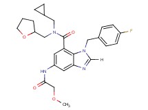 N-(cyclopropylmethyl)-1-(4-fluorobenzyl)-5-[(methoxyacetyl)amino]-N-(tetrahydro-2-furanylmethyl)-1H-benzimidazole-7-carboxamide