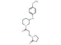 1-(3-{3-[(4-methoxyphenyl)amino]-1-piperidinyl}-3-oxopropyl)-2-pyrrolidinone