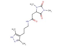 2-(1,3-dimethyl-2,5-dioxo-4-imidazolidinyl)-N-[3-(3,5-dimethyl-1H-pyrazol-4-yl)propyl]acetamide