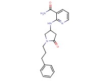 2-{[5-oxo-1-(3-phenylpropyl)pyrrolidin-3-yl]amino}nicotinamide