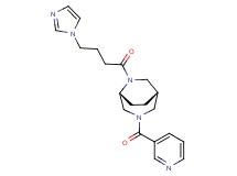 (1S*,5R*)-6-[4-(1H-imidazol-1-yl)butanoyl]-3-(3-pyridinylcarbonyl)-3,6-diazabicyclo[3.2.2]nonane