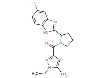 2-{1-[(1-ethyl-5-methyl-1H-pyrazol-3-yl)carbonyl]-2-pyrrolidinyl}-5-fluoro-1H-benzimidazole