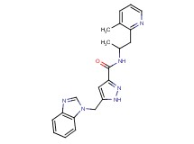 5-(1H-benzimidazol-1-ylmethyl)-N-[1-methyl-2-(3-methylpyridin-2-yl)ethyl]-1H-pyrazole-3-carboxamide