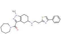 3-(1-azepanylcarbonyl)-1-methyl-N-[2-(4-phenyl-1,3-thiazol-2-yl)ethyl]-4,5,6,7-tetrahydro-1H-indazol-5-amine