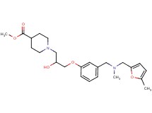 methyl 1-{2-hydroxy-3-[3-({methyl[(5-methyl-2-furyl)methyl]amino}methyl)phenoxy]propyl}-4-piperidinecarboxylate