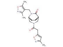 (1S*,5R*)-6-[(3,5-dimethylisoxazol-4-yl)methyl]-3-[(3-methylisoxazol-5-yl)acetyl]-3,6-diazabicyclo[3.2.2]nonan-7-one