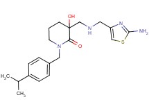 3-({[(2-amino-1,3-thiazol-4-yl)methyl]amino}methyl)-3-hydroxy-1-(4-isopropylbenzyl)piperidin-2-one