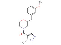2-(3-methoxybenzyl)-4-[(3-methyl-1H-pyrazol-4-yl)carbonyl]morpholine