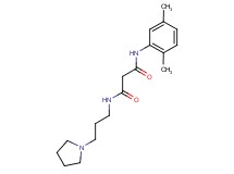 N-(2,5-dimethylphenyl)-N'-(3-pyrrolidin-1-ylpropyl)malonamide