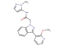 2-[3-(2-methoxypyridin-3-yl)-1H-indazol-1-yl]-N-(1-methyl-1H-pyrazol-5-yl)acetamide