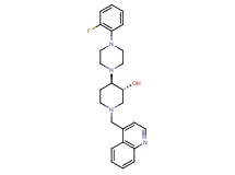 (3R*,4R*)-4-[4-(2-fluorophenyl)-1-piperazinyl]-1-(4-quinolinylmethyl)-3-piperidinol