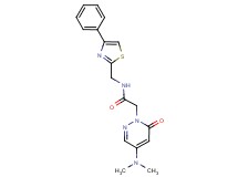 2-[4-(dimethylamino)-6-oxo-1(6H)-pyridazinyl]-N-[(4-phenyl-1,3-thiazol-2-yl)methyl]acetamide